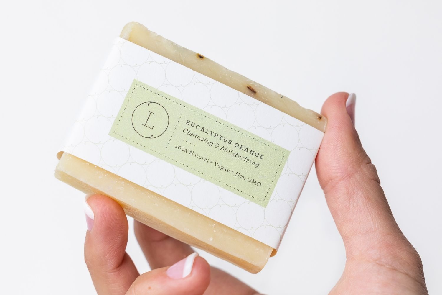 2x Eucalyptus Natural Handmade Soap Bar, Fresh Cold Process Soap