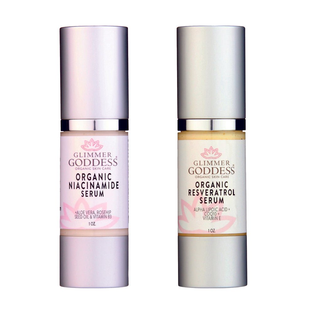 Niacinamide & Resveratrol Face Serum Duo – Anti-Aging, Pore-Reducing & Brightening Skincare Bundle